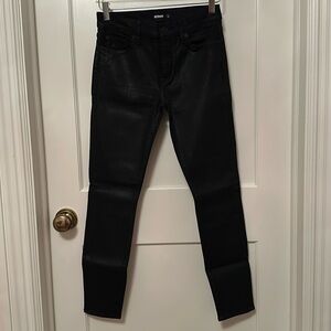 Hudson black coated skinny jeans